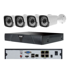 H.265 sistema de câmera de segurança CCTV DVR 5mp POE nvr kit 4 pcs câmera bala